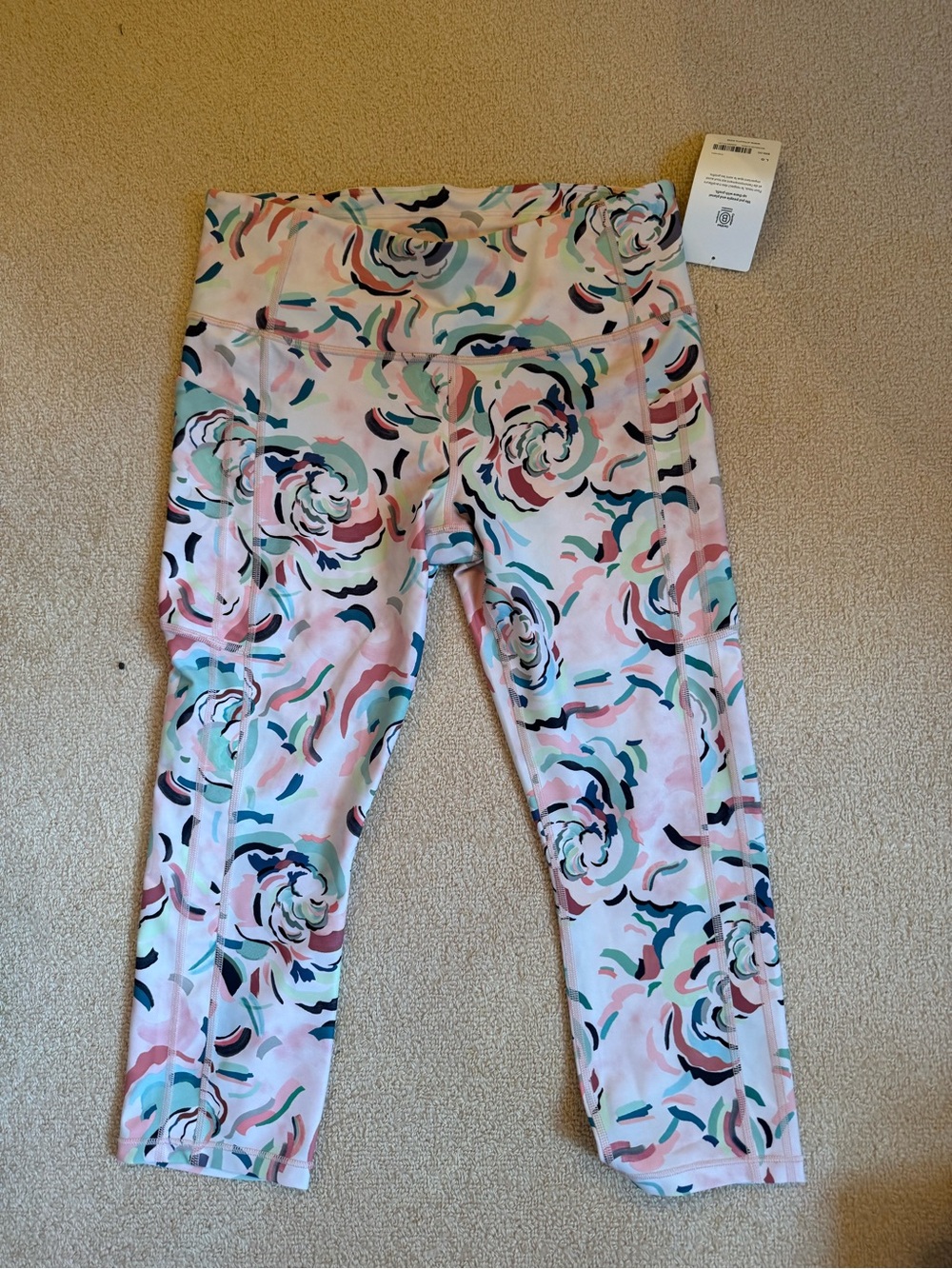 Pink Floral Active Leggings